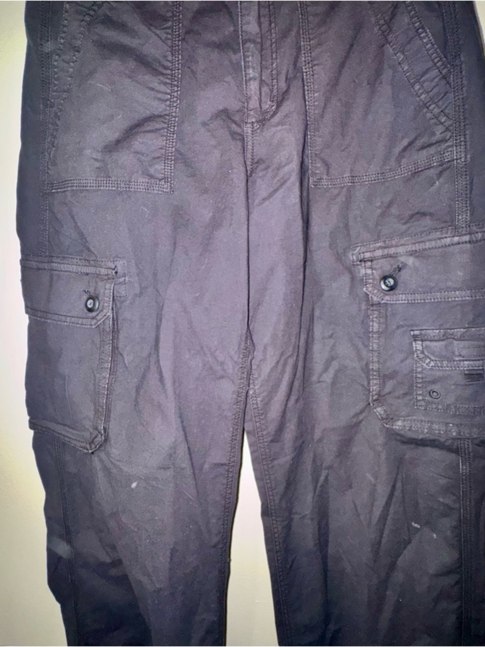 NWT American Eagle Outfitters Black Cargo Pants "Baggy Jogger" - Picture 3 of 11